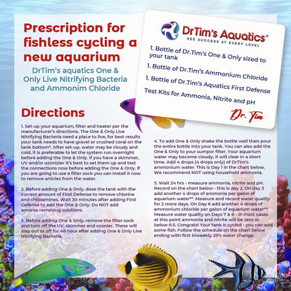 DrTim’s Aquatics Saltwater One & Only Live Nitrifying Bacteria  – Eliminate New Tank Syndrome for New Fish Tanks, Aquariums, & Water Filtering & Treatment - Treats 120gal - 8oz