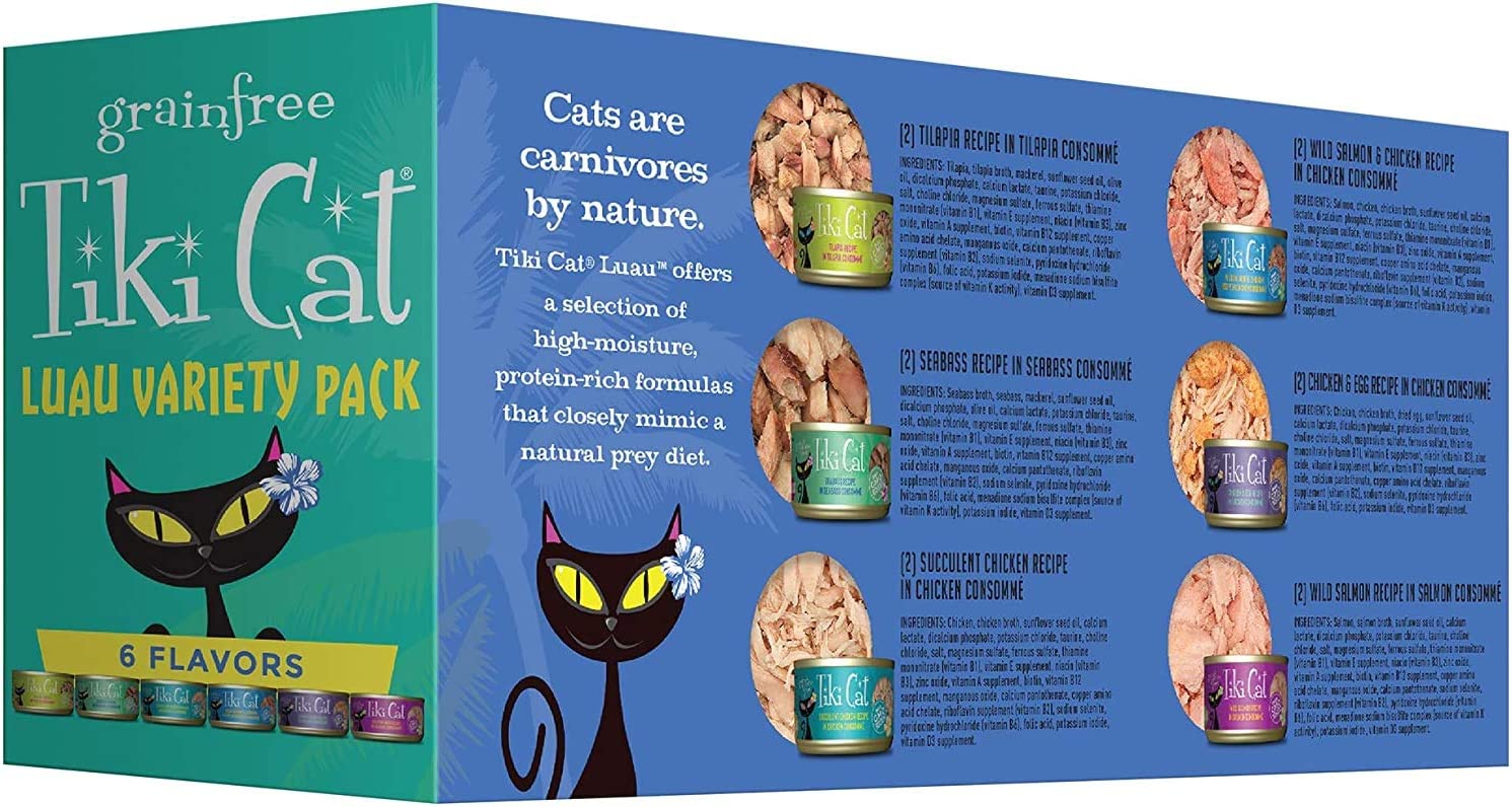 Tiki Cat Luau Wet Food with Poultry or Fish in Consomme for Adult Cats & Kittens, Grain and Potato Free