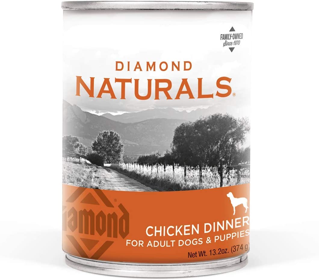 Diamond Naturals Real Meat Recipe Premium Canned Wet Pate Dog Food with High Quality Protein from Real Beef, and Superfoods for Supporting Overall Health in Adult Dogs and Puppies 13.2oz, Case of 12