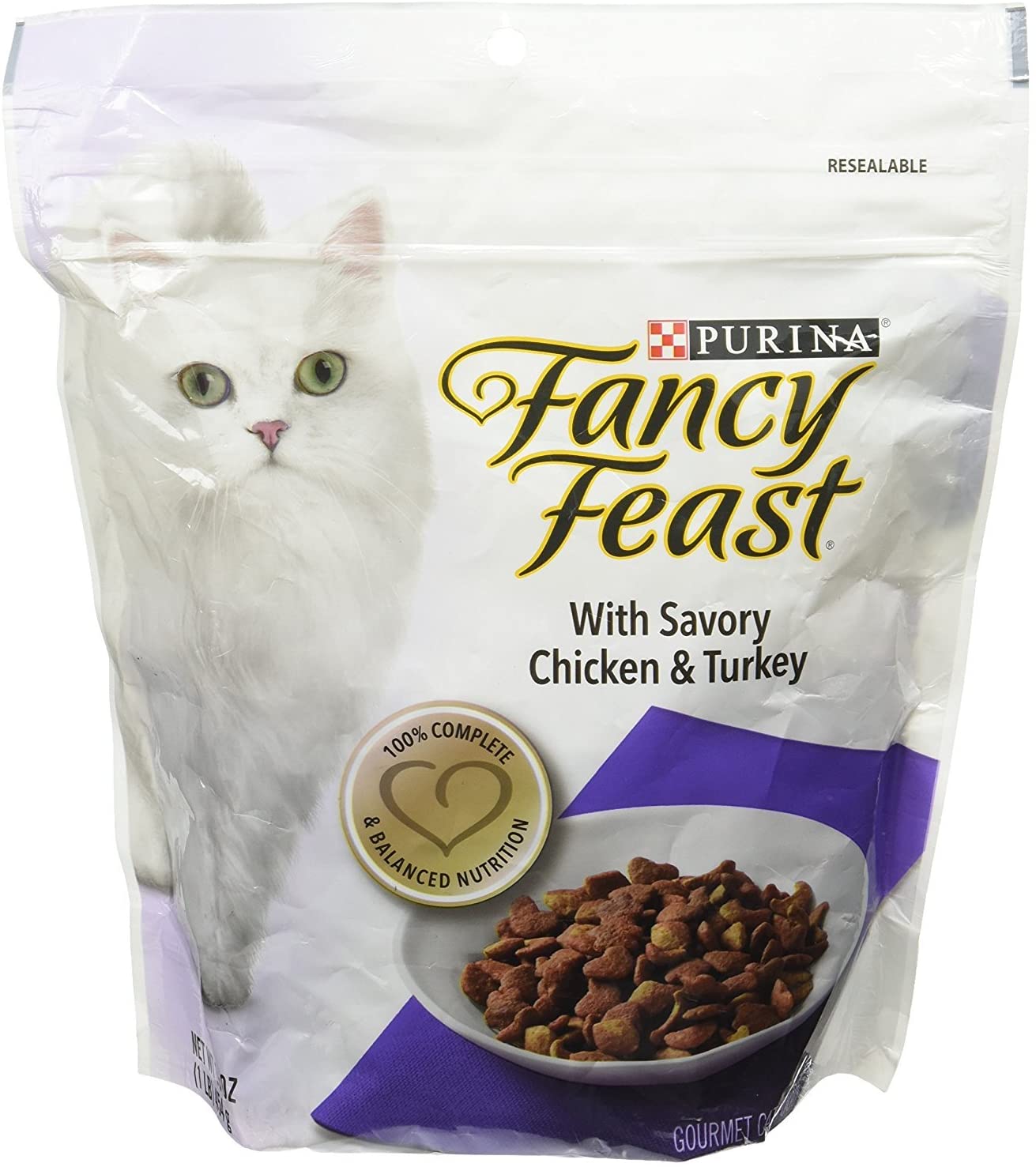 Fancy Feast Gourmet Savory Chicken & Turkey Dry Cat Food (2-BAGS) (16 OZ EACH)