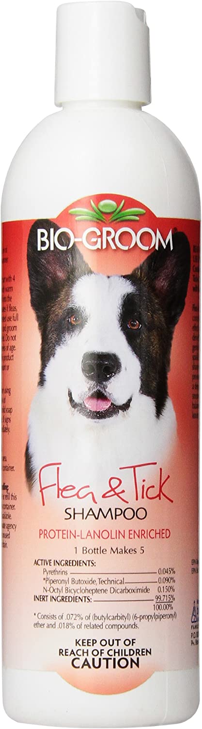 Bio-groom Flea & Tick Protein-Lanolin Enriched Dog/Cat Conditioning Shampoo, Available in 5 Sizes