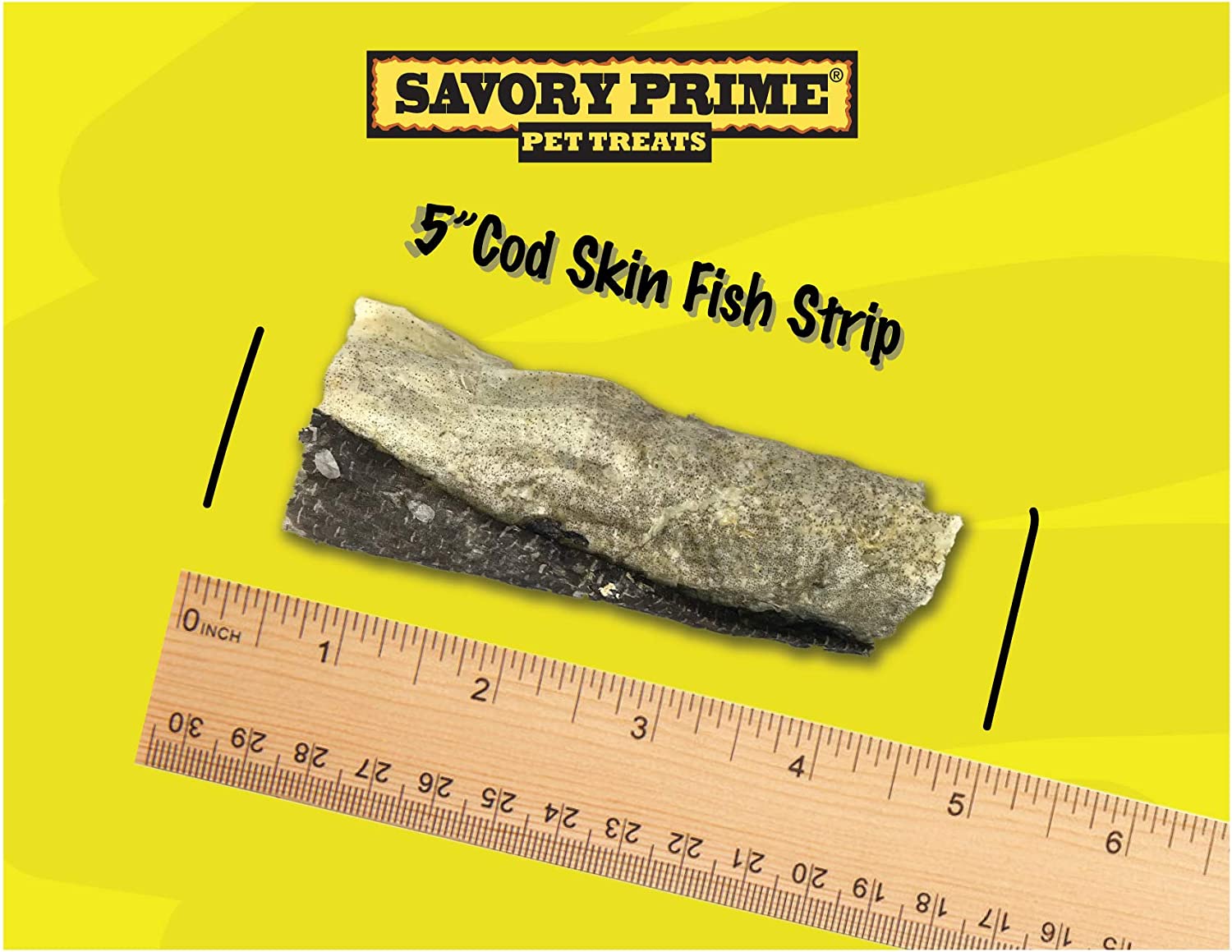 Savory Prime Cod Skin Fish Strips, 16-Ounce, No Artificial Color, All Breed Sizes (62016)
