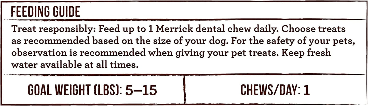 Merrick Fresh Kisses Double-Brush Dental Dog Treats, Infused with Coconut & Botanical Oils, Cleans & Freshens Breath for X-Small Dogs, 78 Dental Dog Treats/Pack (Pack of 2)