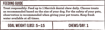Merrick Fresh Kisses Double-Brush Dental Dog Treats, Infused with Coconut & Botanical Oils, Cleans & Freshens Breath for X-Small Dogs, 78 Dental Dog Treats/Pack (Pack of 2)