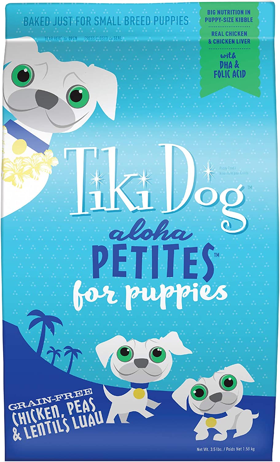 Tiki Dog Aloha Petites Grain-Free Dry Dog Food Baked with Fresh Meat & Superfoods