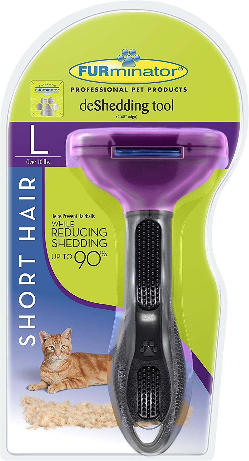 Furminator Long Hair deShedding Tool for Cats, Large