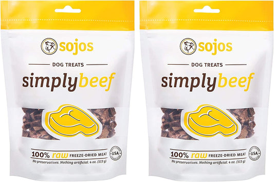 Sojos Sojos Simply Beef Dog Treats, Pack of 2