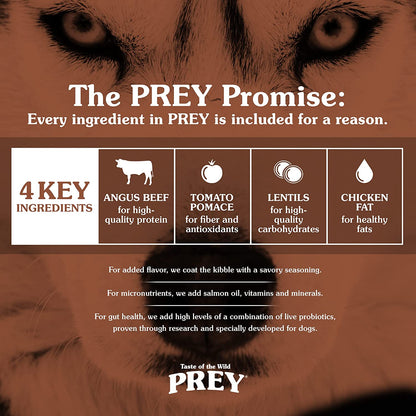 Taste of the Wild PREY High Protein Limited Ingredient Premium Dry Dog Food with Antioxidants and Probiotics for All Life Stages