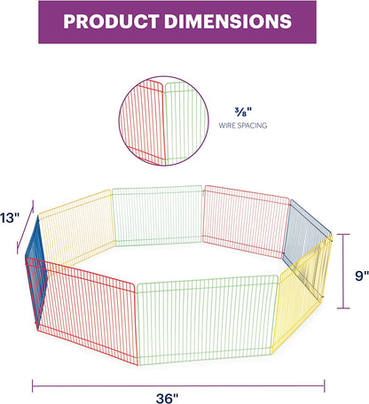 Prevue Pet Products Multi-Color Small Pet Playpen 40090,13x35.87x8.67 inch