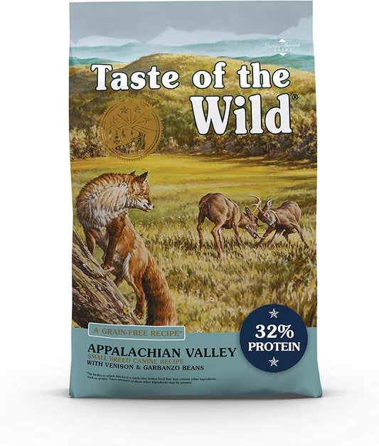 Taste of the Wild Appalachian Valley Small Breed Grain-Free Recipe with Roasted Venison Dry Dog Food, Made with High Protein from Real Venison, and Guaranteed Nutrients, Vitamins and Antioxidants