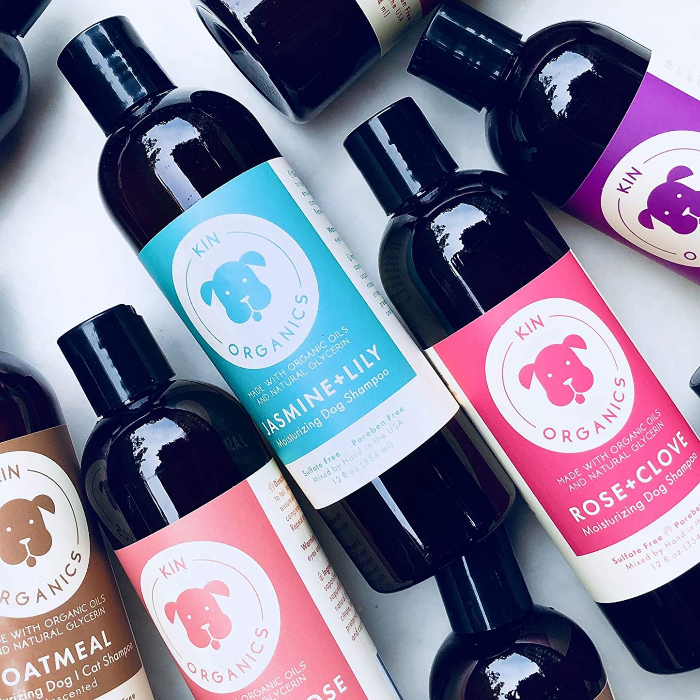 kin+kind kin organics Jasmine+Lily Organic Dog Shampoo, 12 oz