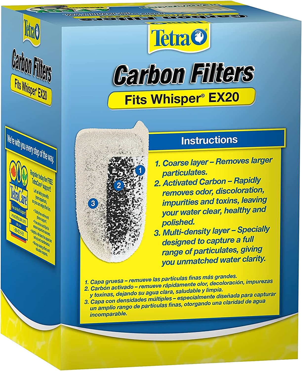 Tetra Carbon Filters, for Aquariums, Fits Whisper EX Filters