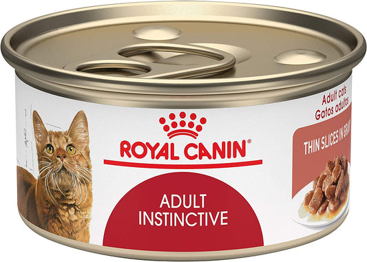 Royal Canin Feline Health Nutrition Adult Instinctive Thin Slices in Gravy Canned Cat Food, 3 oz can