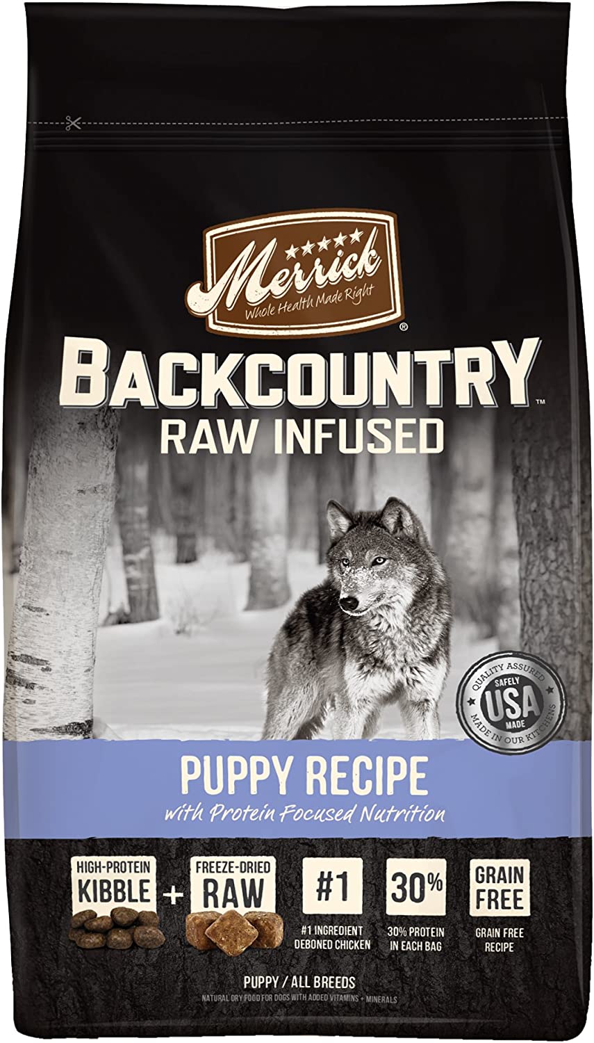 Merrick Backcountry Grain Free Raw Infused Puppy Dry Food, 4 Lbs.
