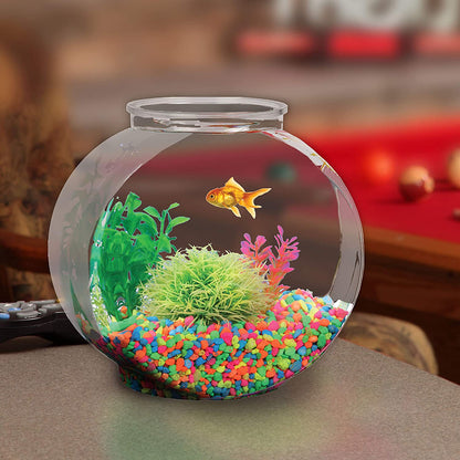 Koller Products 1/2-Gallon Fish Bowl Drum, 6.3" L x 4.2" W x 6.3" H, Clear