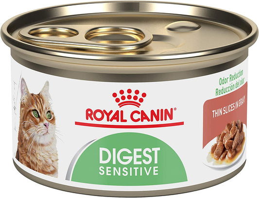 Royal Canin Feline Care Nutrition Digest Sensitive Thin Slices In Gravy Canned Cat Food, 3 oz