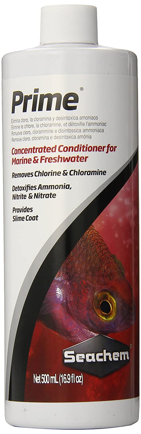 Seachem Prime Fresh and Saltwater Conditioner - Chemical Remover and Detoxifier 16.9 fl. oz