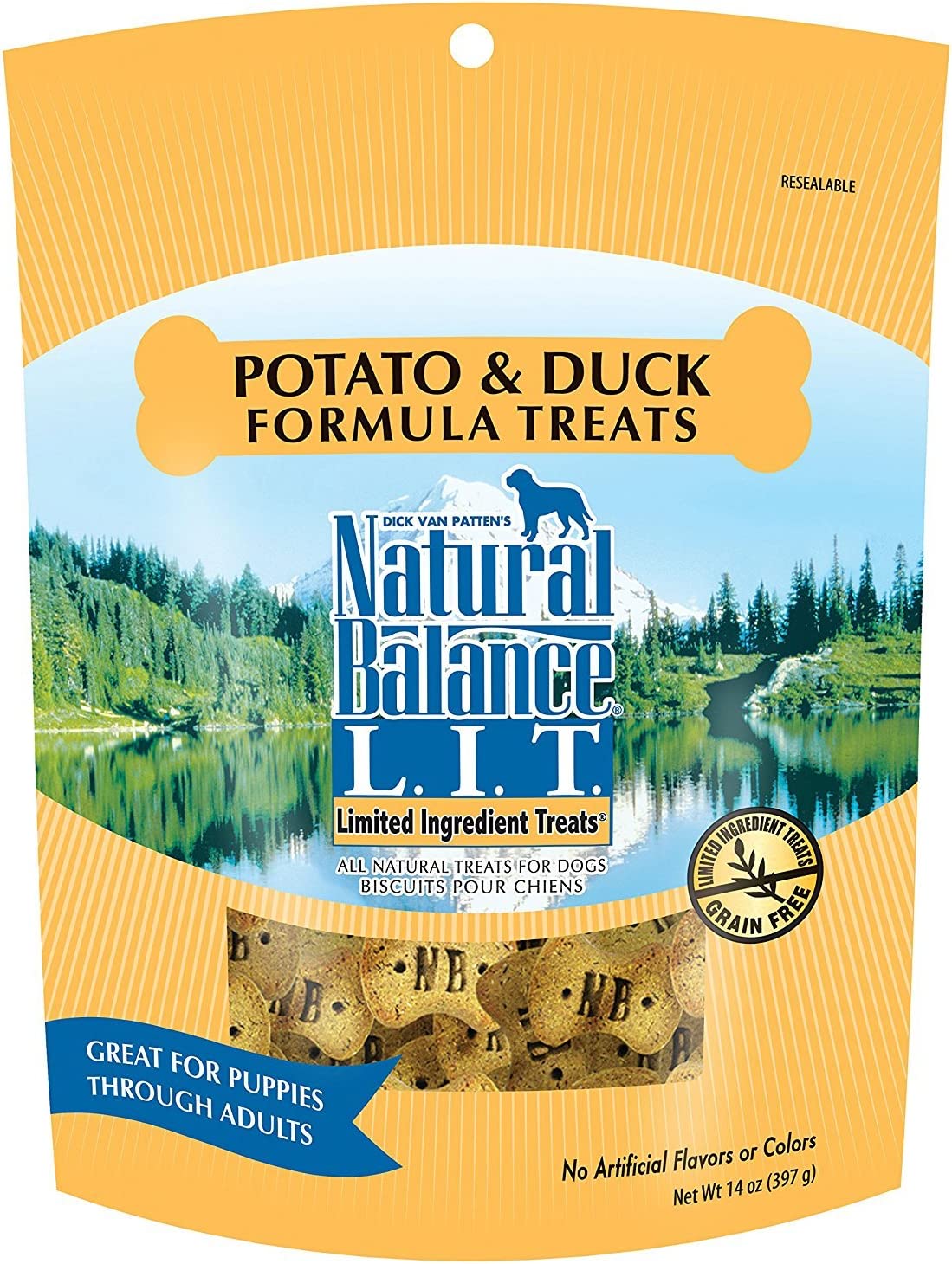 Natural Balance Limited Ingredient Dog Treats Potato & Duck Formula, 14 oz, 3 Pack