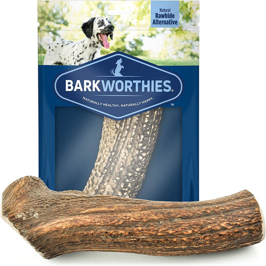 Barkworthies Hand Selected, Naturally Shed Split & Whole Elk Antlers - Premium Long Lasting, Odor Free Dog Chews for All Dog Sizes and Breeds - No Chemical Treatments, No Added Preservatives