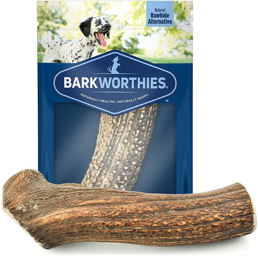 Barkworthies Hand Selected, Naturally Shed Split & Whole Elk Antlers - Premium Long Lasting, Odor Free Dog Chews for All Dog Sizes and Breeds - No Chemical Treatments, No Added Preservatives