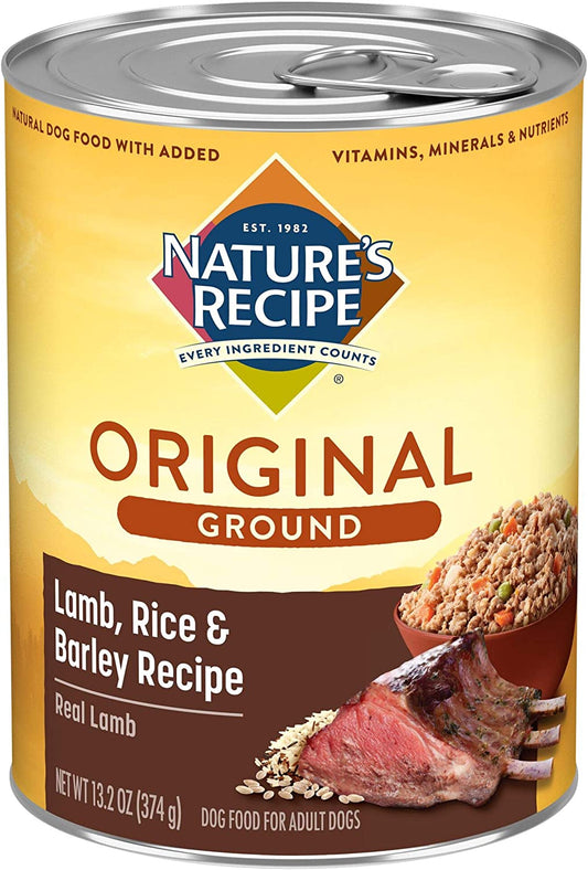 Nature's Recipe Easy to Digest Wet Dog Food, Lamb, Rice & Barley Recipe, 13.2 Ounce Can (Pack of 12)