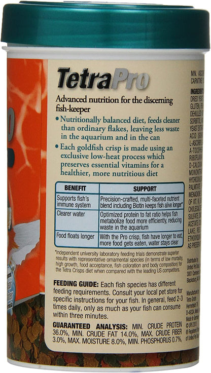 Tetra 77076 TetraPRO Goldfish Crisps for Fishes, 3.03 oz
