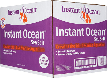 Instant Ocean Sea Salt for Marine Fish Tank Aquariums, Nitrate & Phosphate-Free