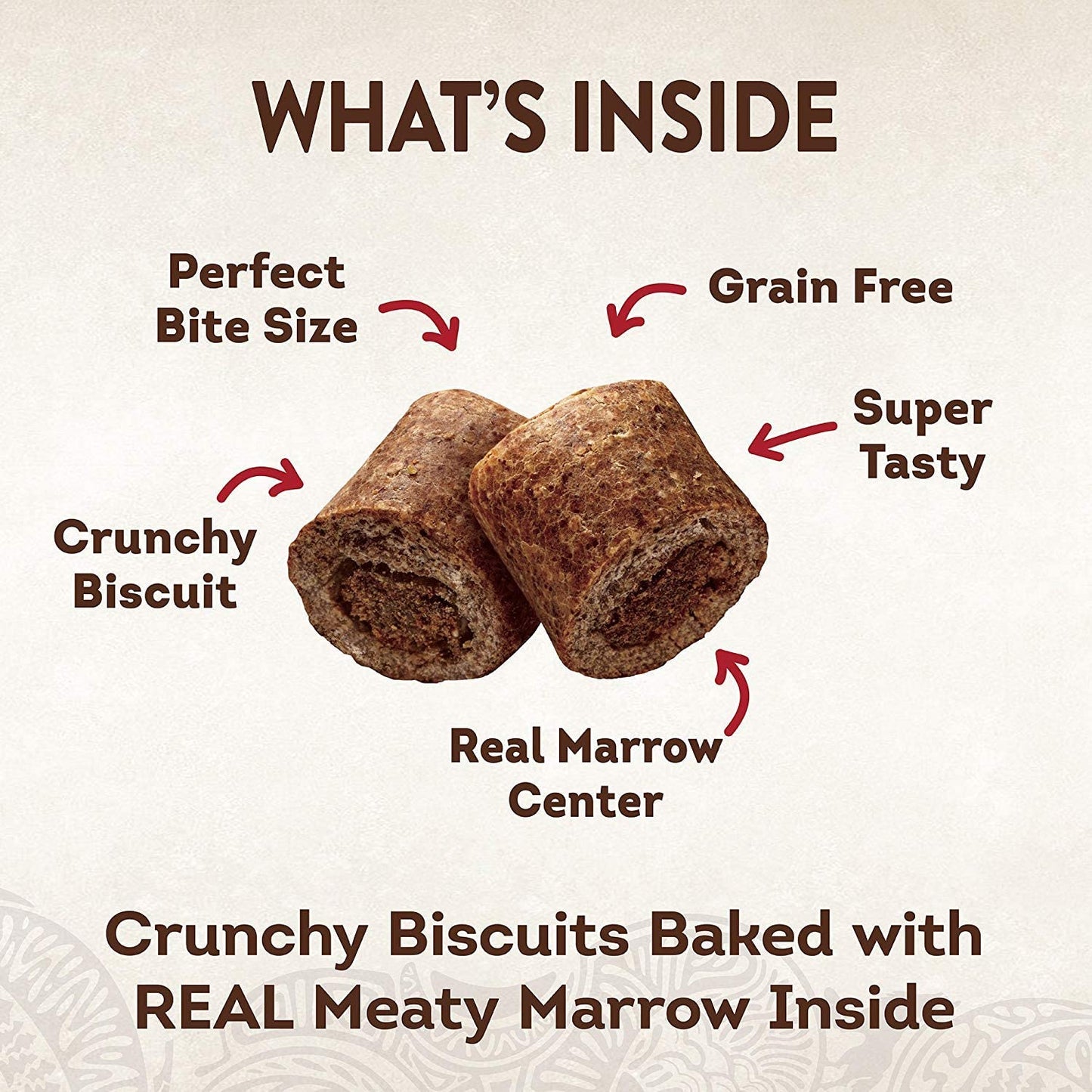 WELLNESS CORE Marrow Roasts Natural Grain Free Dog Treats, 8-Ounce Bag