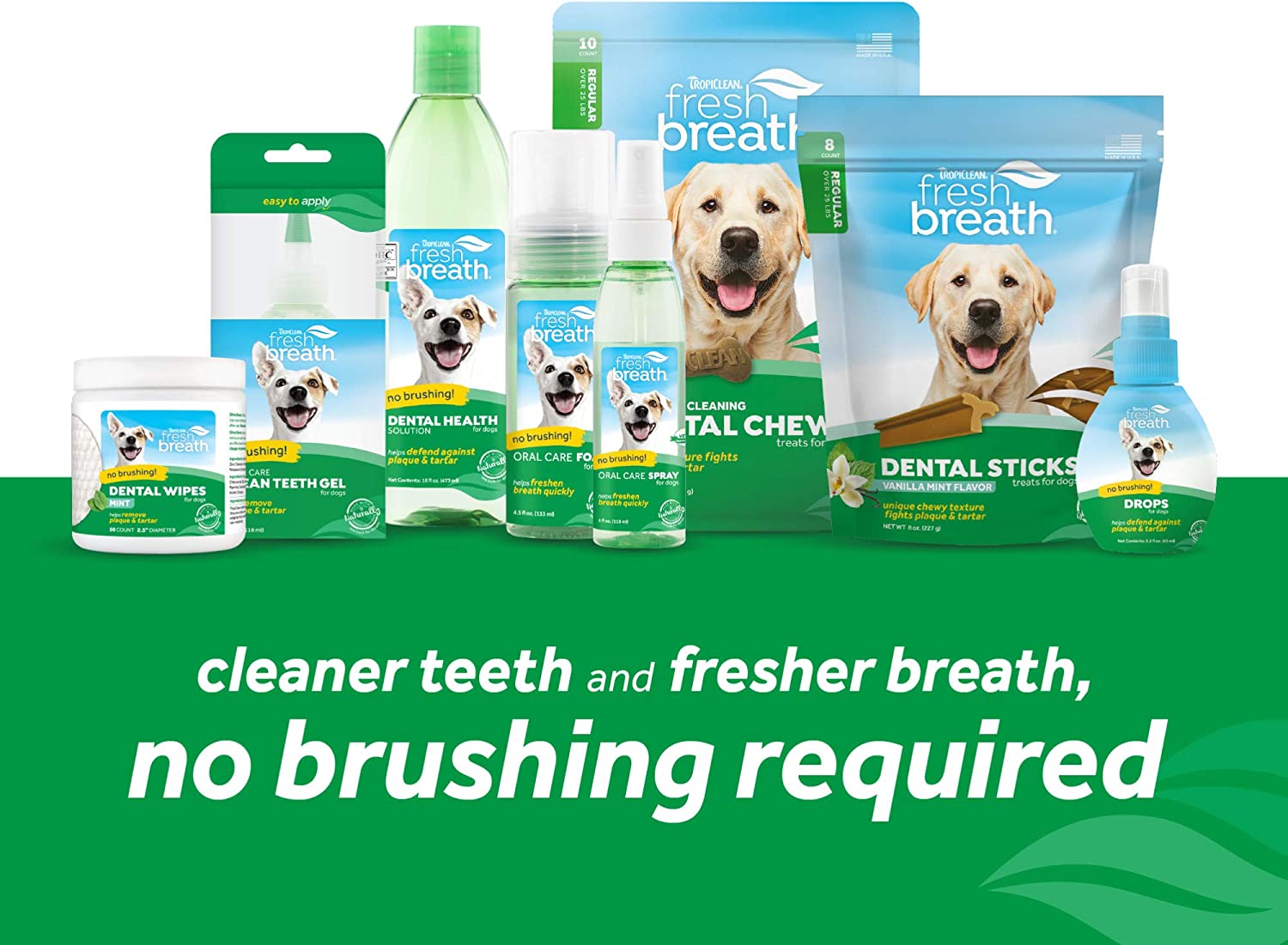 Fresh Breath by TropiClean Berry Oral Care Spray for Dogs, 4oz - Made in USA