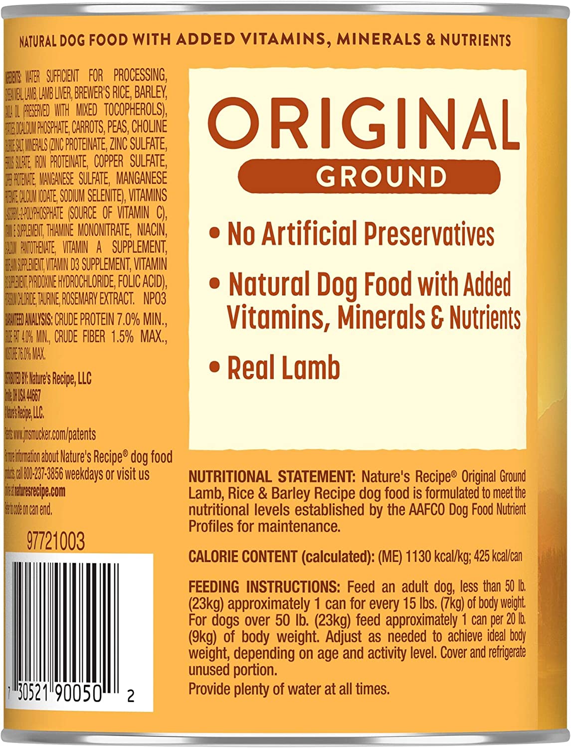 Nature's Recipe Easy to Digest Wet Dog Food, Lamb, Rice & Barley Recipe, 13.2 Ounce Can (Pack of 12)