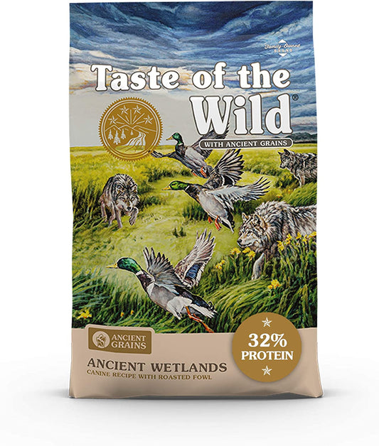 Taste of the Wild Roasted Fowl High Protein Real Meat Recipes Premium Dry Dog Food with Real Duck, Superfoods, and Nutrients Like Probiotics, Vitamins and Antioxidants.