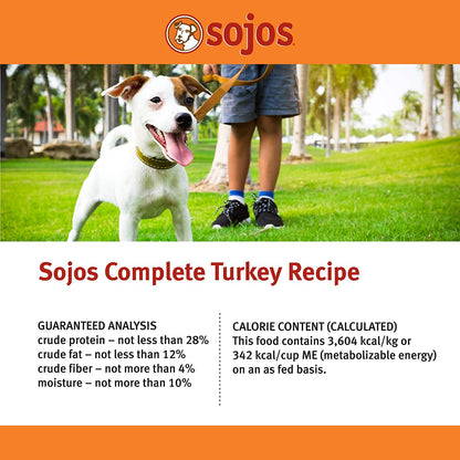 Sojos Complete Turkey Recipe Adult Grain-Free Freeze-Dried Raw Dog Food, 7 Pound Bag