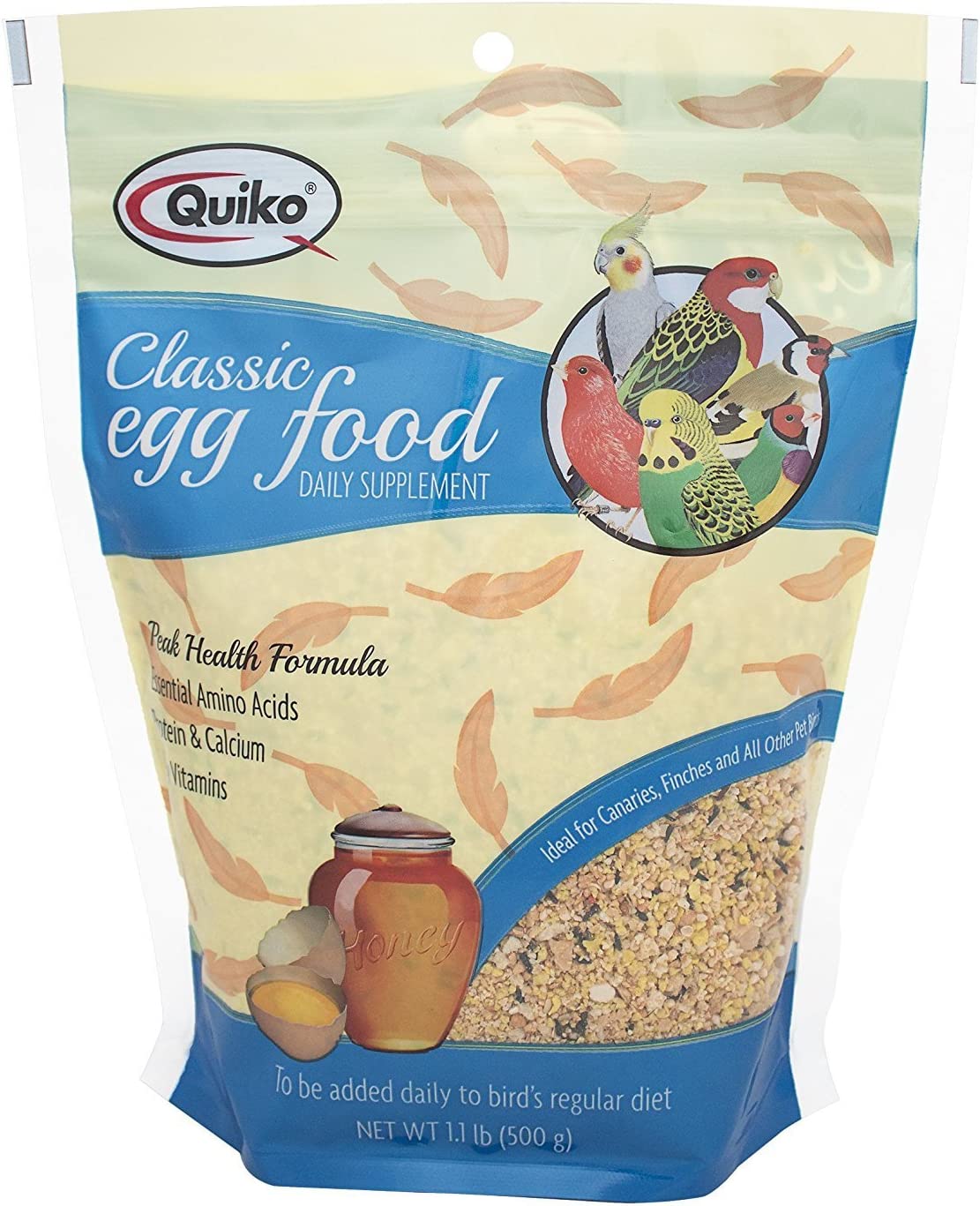 Quiko Classic Egg Food Supplement For All Birds, 1.1 Lb. Pouch