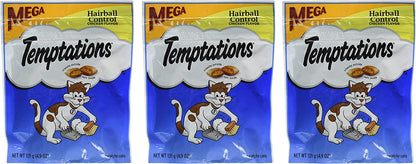 Whiskas Temptations Hairball Control Chicken Flavor Cat Treats 4.9 oz by Mars (3-Pack Bundle)