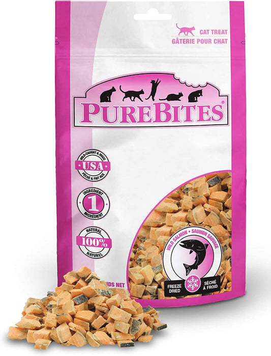 PureBites Freeze Dried Salmon Cat Treats, Made in USA, 2oz