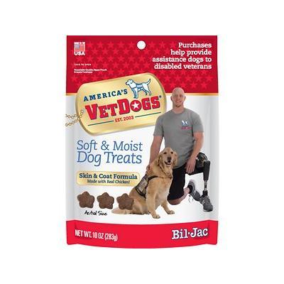 Bil-Jac 6 Pack America\'s Vet Dogs Skin and Coat Dog Treats, 10 Ounces Each