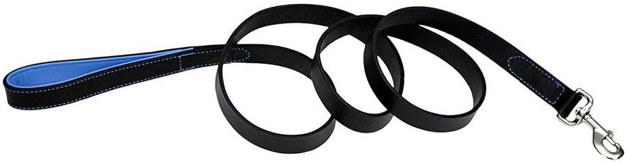 CircleT Fashion Leather Leash Black/Blue