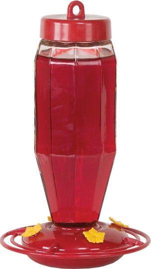Homestead Etched Hardened Glass Hummingbird Feeder