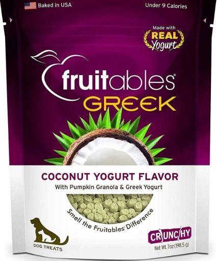 Fruitables Greek Coconut Yogurt Flavor Crunchy Dog Treats