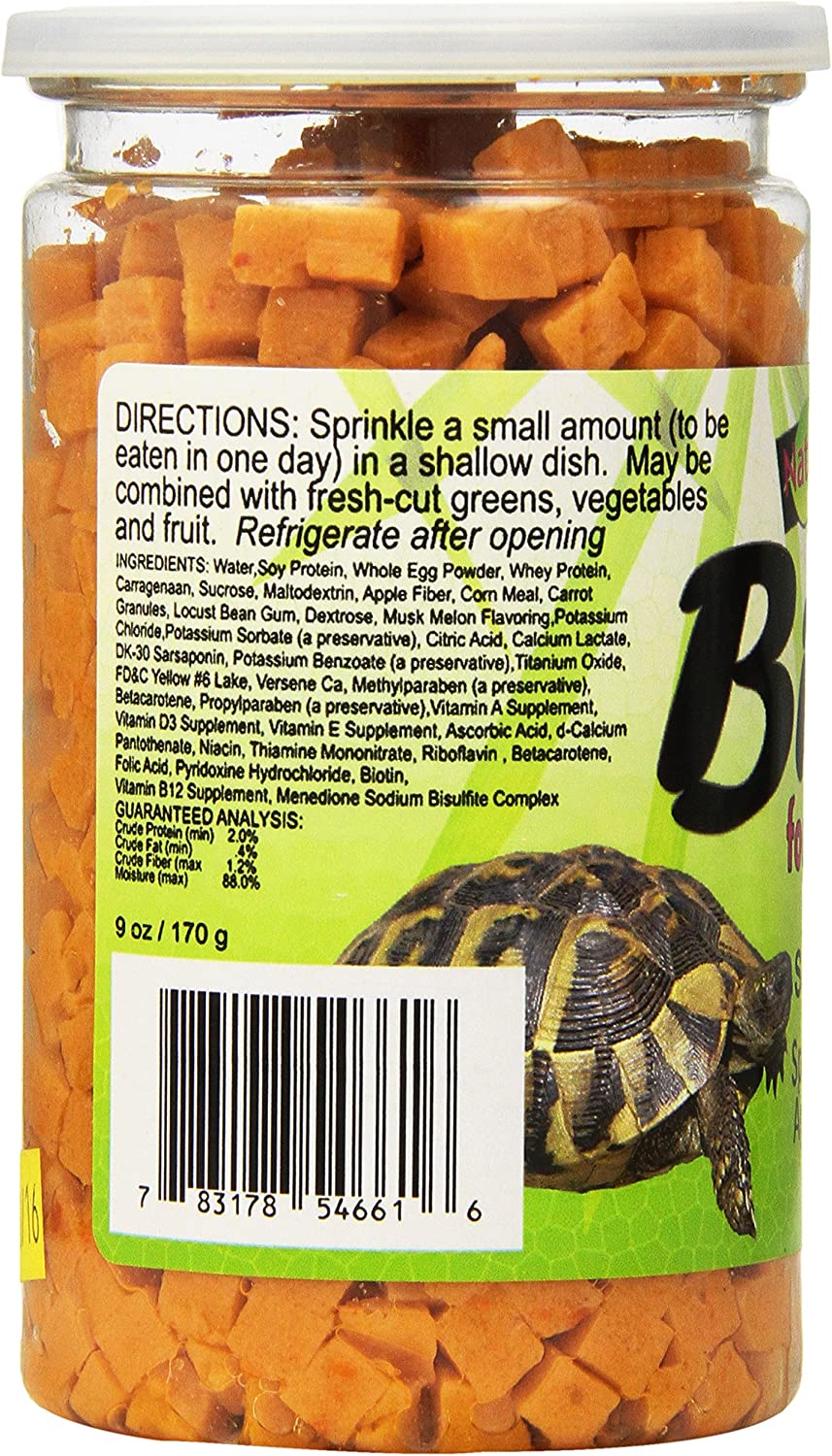 Nature Zone Snz54661 Melon Flavored Total Bites Soft Moist Food For Tortoise, 9-Ounce