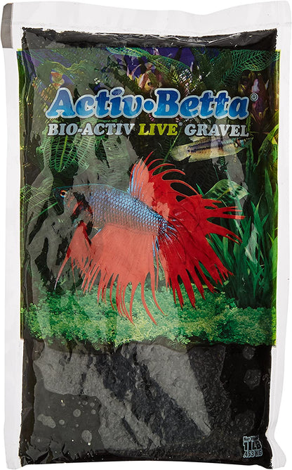 Activ Betta Aquarium Sand, 1-Pound, Black Gravel