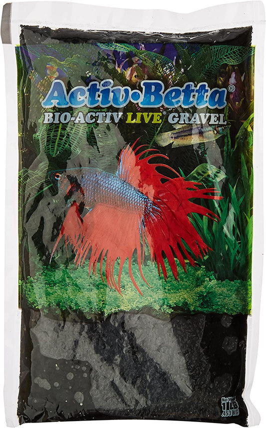 Activ Betta Aquarium Sand, 1-Pound, Black Gravel