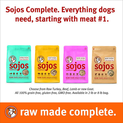 Sojos Complete Natural Raw Freeze Dried Dog Food Mix, Turkey, 7 Pound Bag