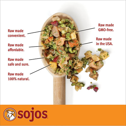 Sojos Complete Natural Raw Freeze Dried Dog Food Mix, Turkey, 7 Pound Bag