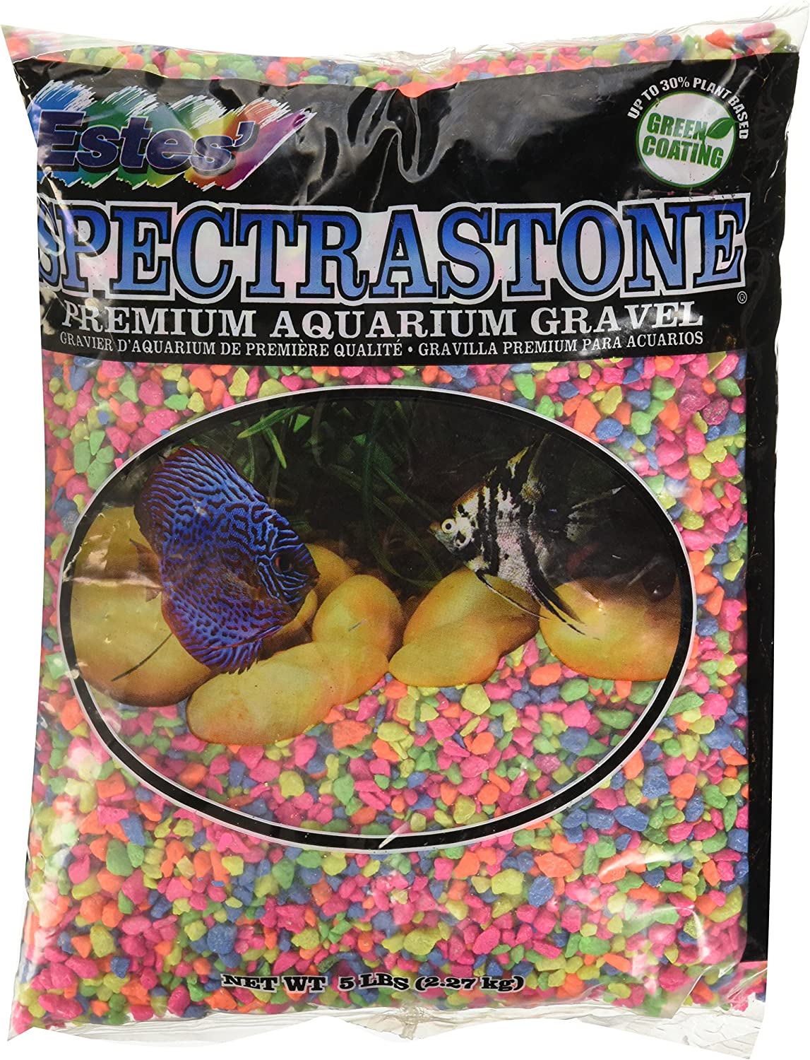 Spectrastone Permaglo Rainbow Aquarium Gravel for Freshwater Aquariums, 5-Pound Bag