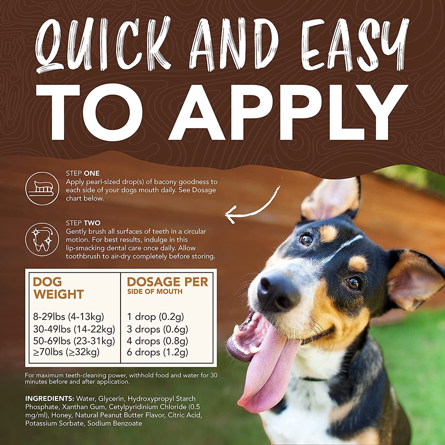 TropiClean Enticers Teeth Cleaning Gel for Dogs - Dental Gel - Helps Fight Plaque & Bad Breath - Flavors Dogs Love - No Brushing Required