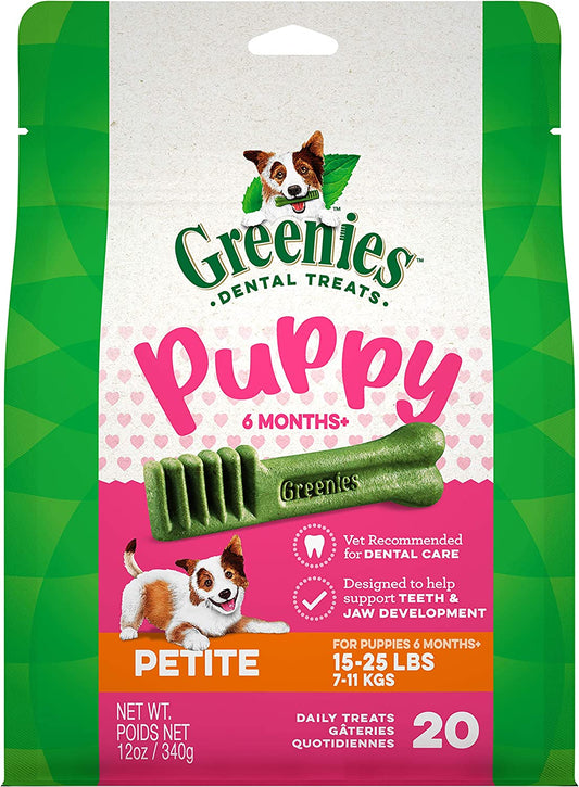 GREENIES Puppy 6+ Months Natural Dental Dog Treats, 12 oz. Pack