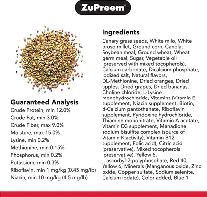 ZuPreem Sensible Seed Bird Food for Small Birds, 2 lbs.