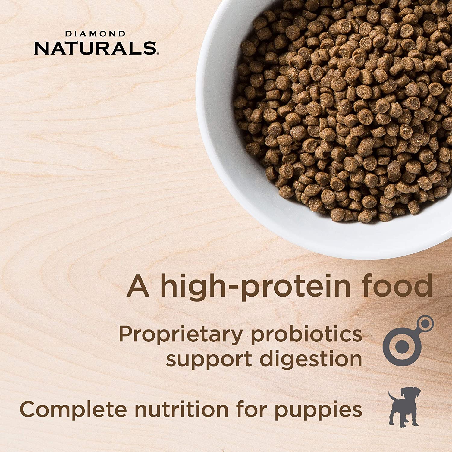 Diamond Naturals Real Meat Premium Small and Medium Breed Formulas Dry Dog Food Protein, Probiotics and Antioxidants