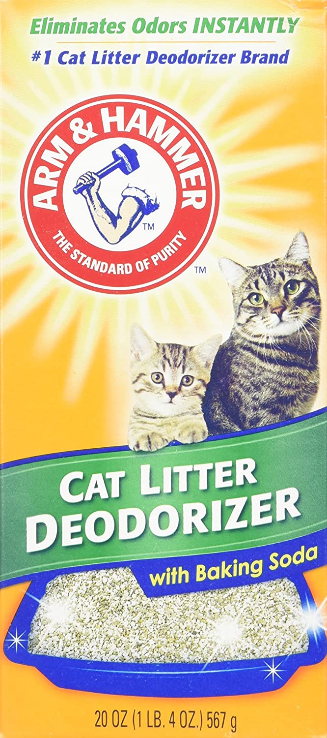 Arm & Hammer for Pets Cat Litter Deodorizer with Activated Baking Soda 20 oz (Pack of 4)